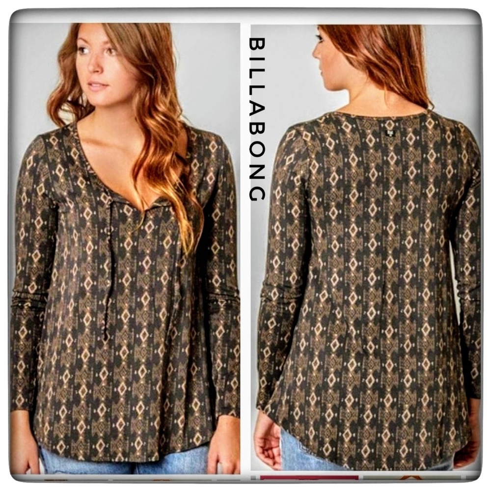 BILLABONG boho Button Down Top